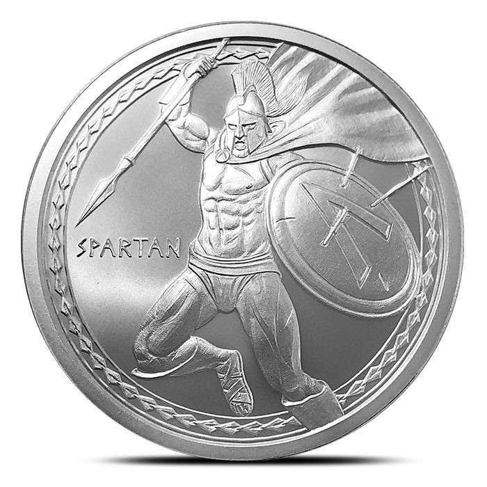 Buy 1 oz Spartan Warrior Silver Round (BU) | Monument Metals