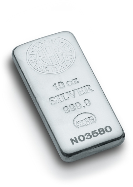 Buy the 10 oz Nadir Silver Bar (New) | Monument Metals - Monument