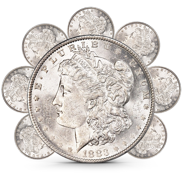 Buy the 1880's Morgan Silver Dollar 8-Coin Starter Set | Monument