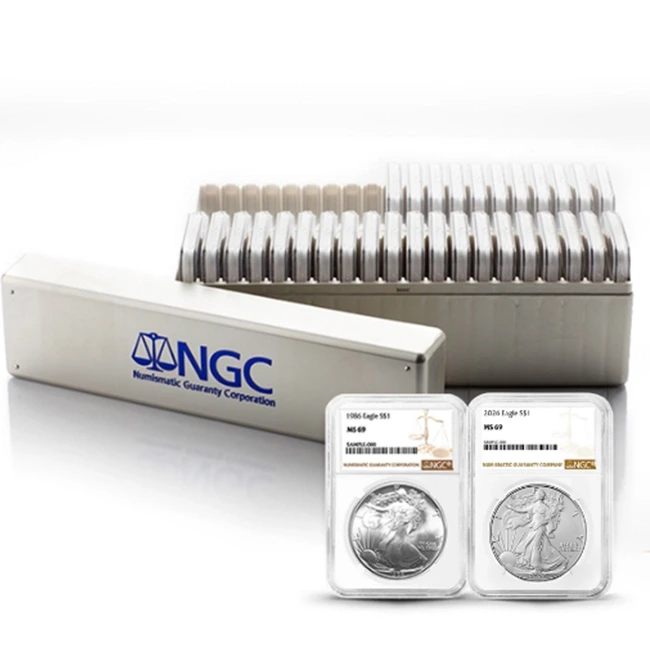 Buy 1986-2026 American Silver Eagle 42-Coin Set NGC MS69