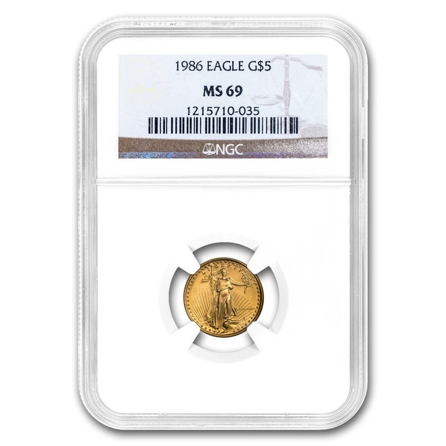 Buy the 1986 American Gold Eagle 1/10 Oz NGC MS69 | Monument