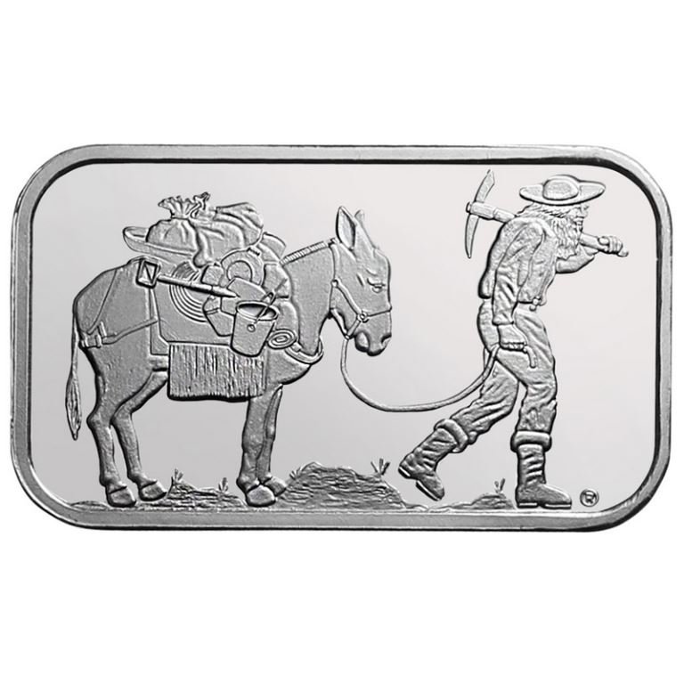 Buy the SilverTowne Retro Prospector 1 Oz Silver Bar | Monument