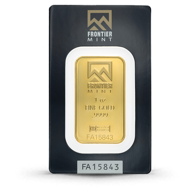 Buy the 1 oz Frontier Mint Gold Bar (In Assay) | Monument Metals