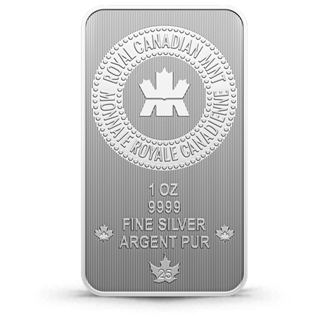 Buy the 1 Oz Royal Canadian Mint (RCM) Silver Bar - Proudly