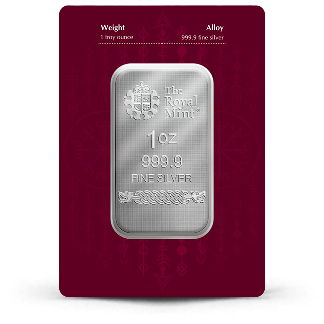 1オンス ロイヤルミント グレートブリテン 北欧神々 - トール.9999銀バー 1オンス ロイヤルミント グレートブリテン 北欧神々 - トール.9999銀