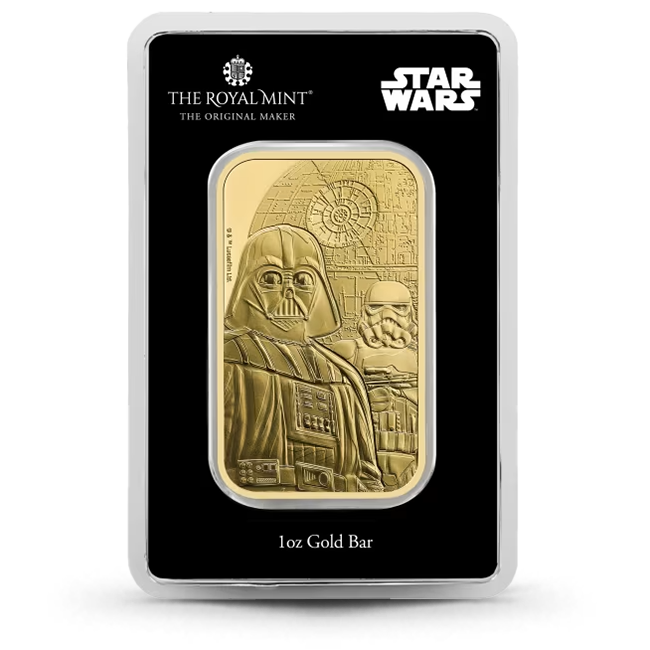 Buy the 1 Oz Royal Mint Star Wars Dark Side Gold Bar