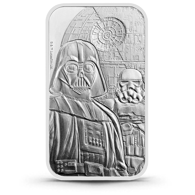 Buy the 1 Oz Royal Mint Star Wars Dark Side Silver Bar (New