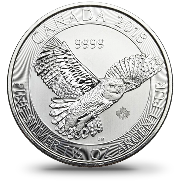 Buy the 2018 1.5 oz Canadian Silver Snowy Owl Coin (BU) | Monument
