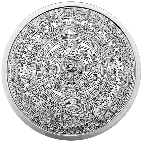 azteccc★4879+5859 Buy 5 oz Silver Round | Aztec Calendar (BU) | Monument