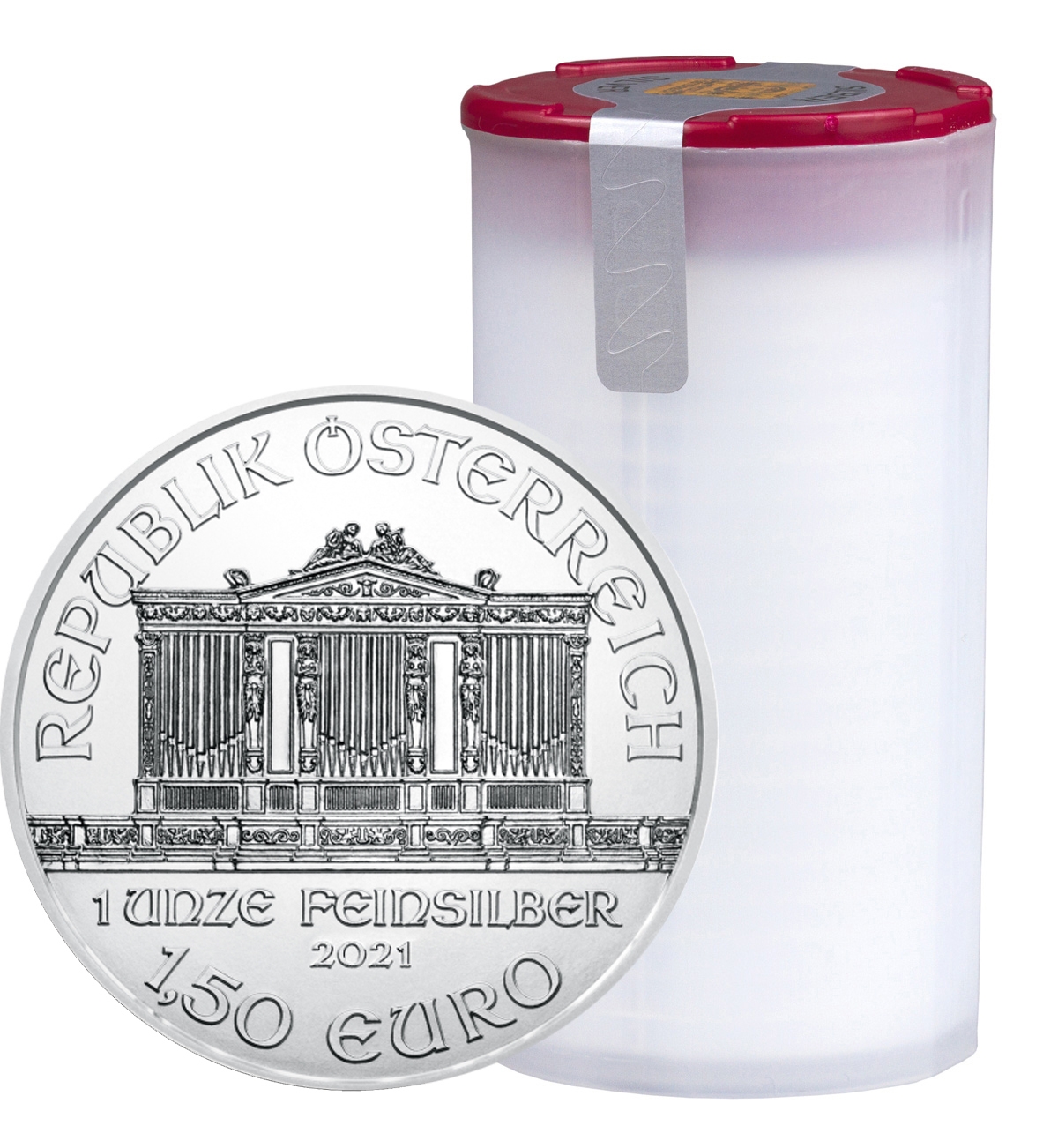 Buy 2021 Austria 1 Oz Silver Philharmonic (BU) - Tube/Roll of 20