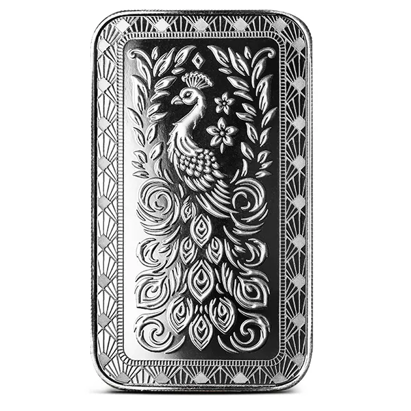 Scottsdale Mint | 1 Oz Marquee Peacock Silver Bar | Monument