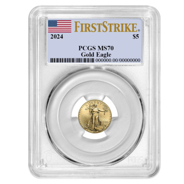 Buy the 2024 1/10 Oz American Gold Eagle PCGS MS70 First Strike