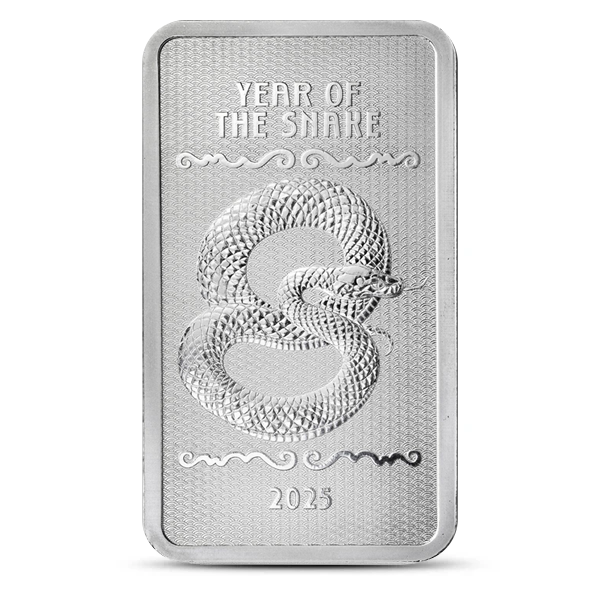 Buy the 10 oz 2025 Year of the Snake Silver Bar (New) | Monument