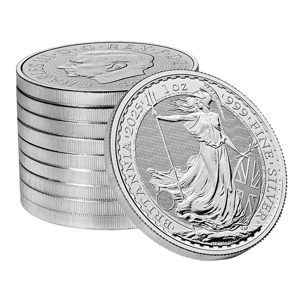 Buy the 2025 Great Britain 1 Oz Silver Britannia (BU) Tube