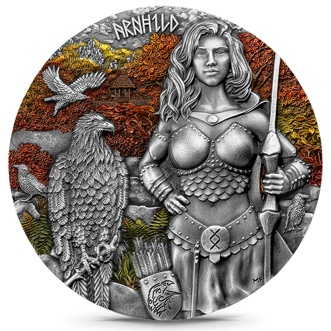 Buy the 2025 Germania Valkyries: Arnhild 2 Oz Silver Round Ultra