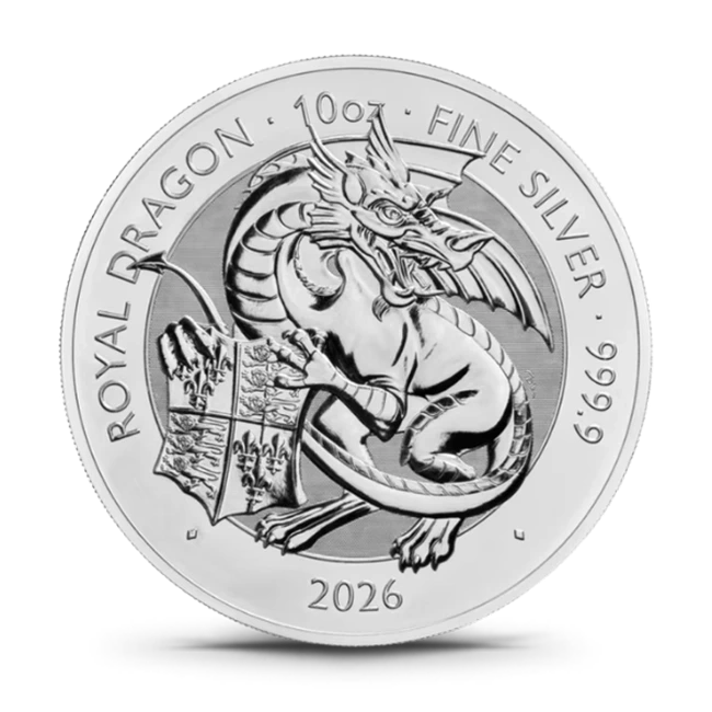 Buy 2026 10 oz Great Britain Tudor Beasts - Royal Dragon .9999