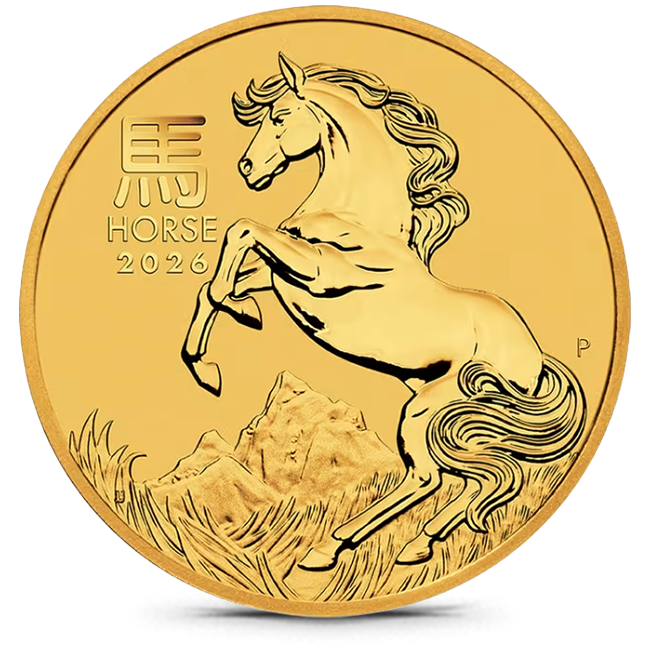 Buy the 2026 Australia 1/20 Oz Gold Lunar Horse Coin (BU