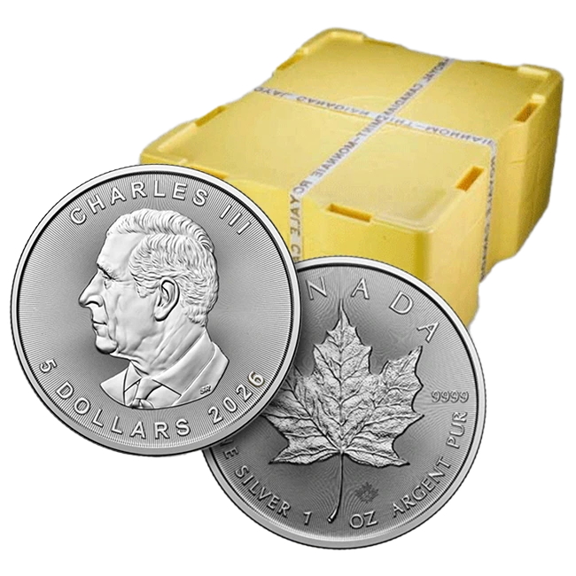 Buy the 2026 Canada 1 Oz Silver Maple Leaf Coins (BU) Monster Box