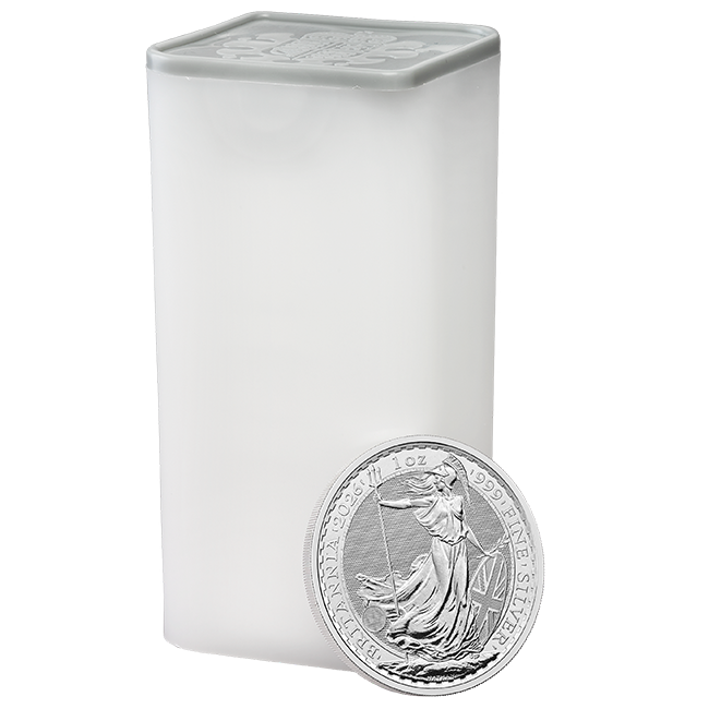 Buy the 2026 Great Britain 1 Oz Silver Britannia (BU) Tube/Roll of