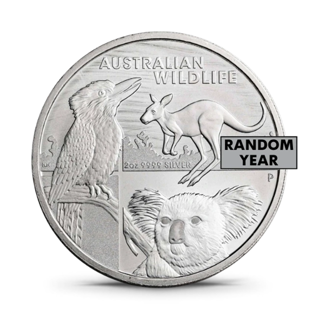 Buy 2 oz Australian Silver Wildlife Coin (Random Date) | Monument