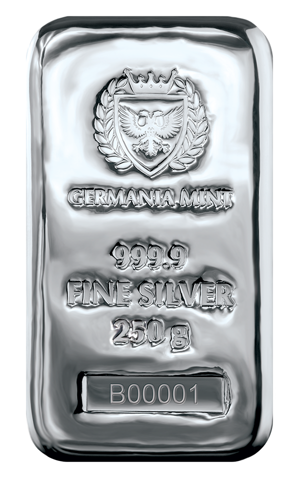 m*h様 銀杯　２５０グラム Buy the Germania Mint 250 Gram Silver Bar (New) | Monument Metals