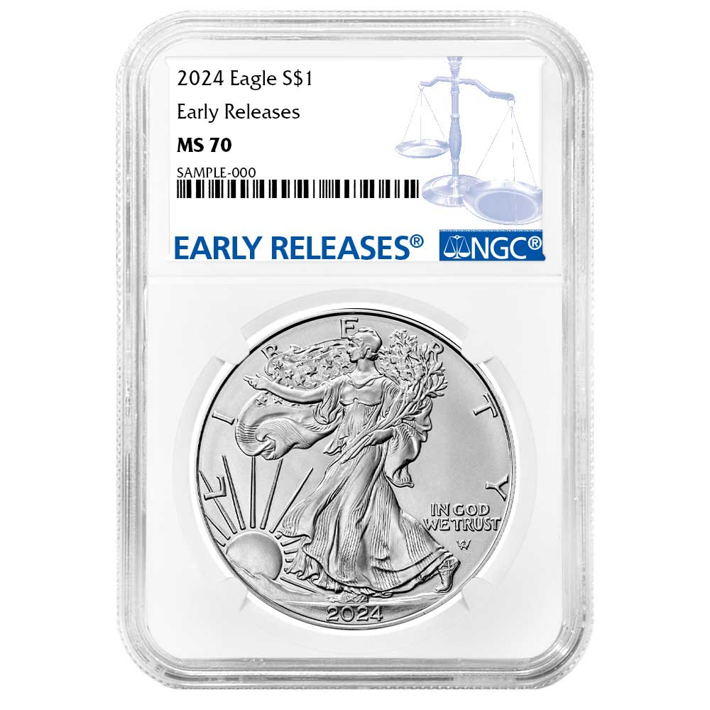 Buy the 2024 1 Oz American Silver Eagle NGC MS70 Early Releases