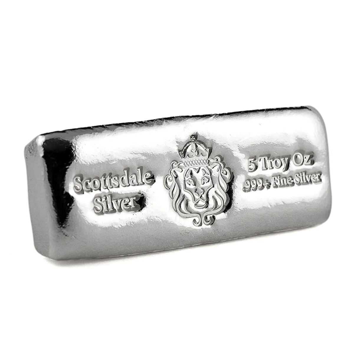 Buy the Scottsdale Mint 5 Oz Silver Cast Bar| Monument Metals