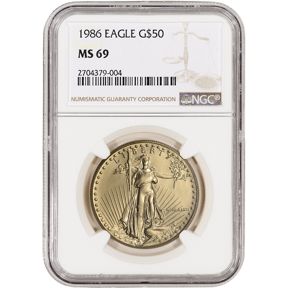 Buy the 1986 American Gold Eagle 1 Oz NGC MS69 | Monument Metals