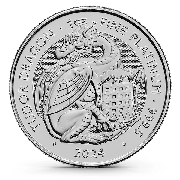 Buy the 2024 Royal Tudor Beasts Dragon 1 oz .9995 Platinum Coin