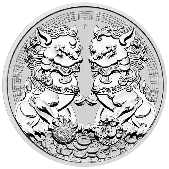 2020 1 oz Australia Guardian Lions (Double Pixiu) .9999 Fine BU