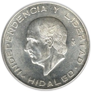 Buy 1955-1956 Mexico Silver 10 Pesos Hidalgo Avg Circ (ASW .8359