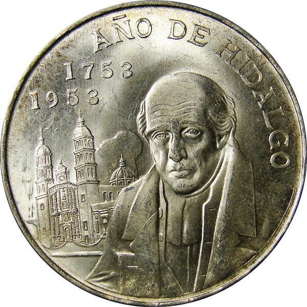 Buy 1953 Mexico Silver 5 Pesos Año de Hidalgo Avg Circ (ASW