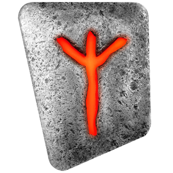 Buy the Germania Mint Algiz 1 Oz Silver Rune Cast Bar (New