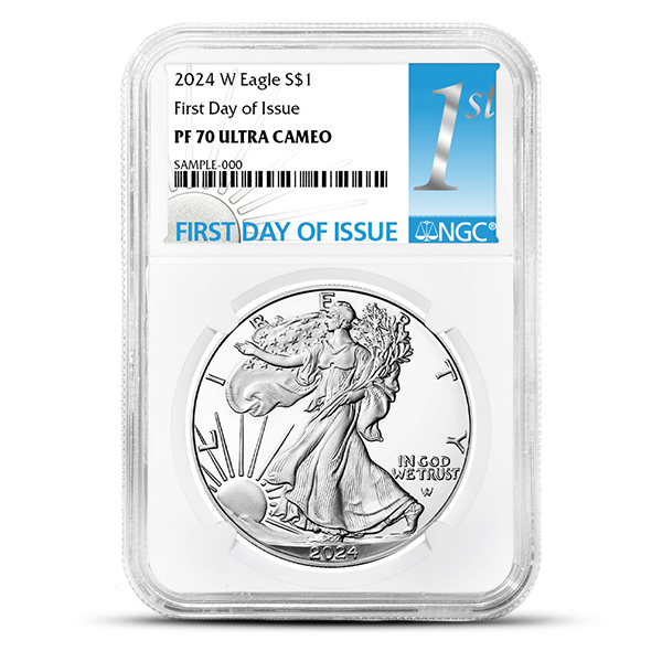 Buy the 2024-W 1 Oz American Proof Silver Eagle NGC PF70 FDOI