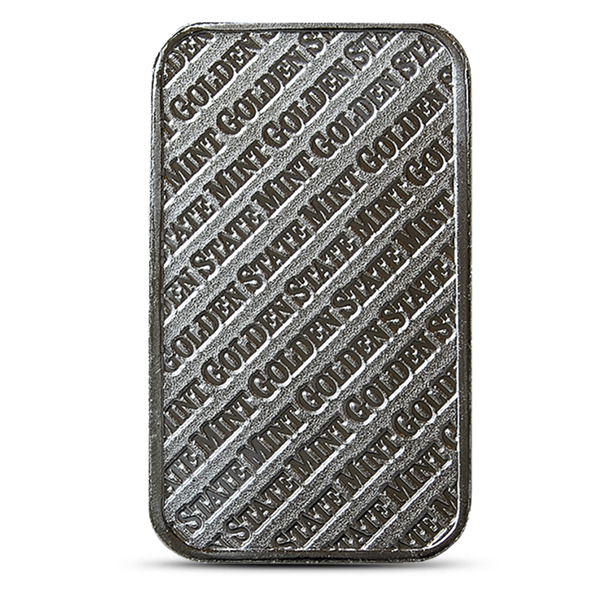 Buy the Golden State Mint (GSM) 1 Oz Silver Logo Bar | Monument