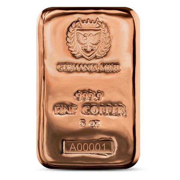Germania Mint 純銅バー 5オンス 3個セット Buy the Germania Mint 5 Oz Copper Bar (New) | Monument Metals