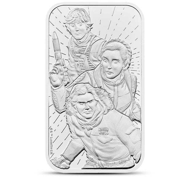 美品　STAR WARS 1オンス 純銀 Buy the 1 Oz Royal Mint Star Wars Light Side Silver Bar (New