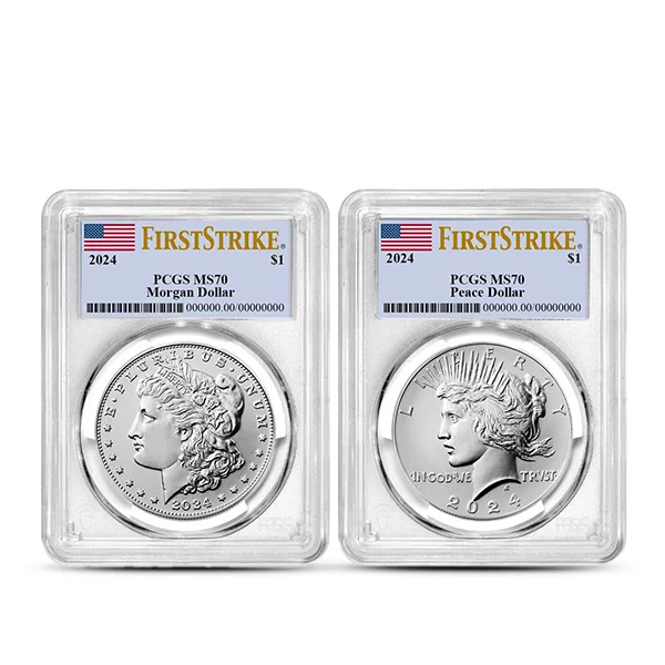 Buy the 2024 Peace Silver Dollar | Morgan Silver Dollar 2pc