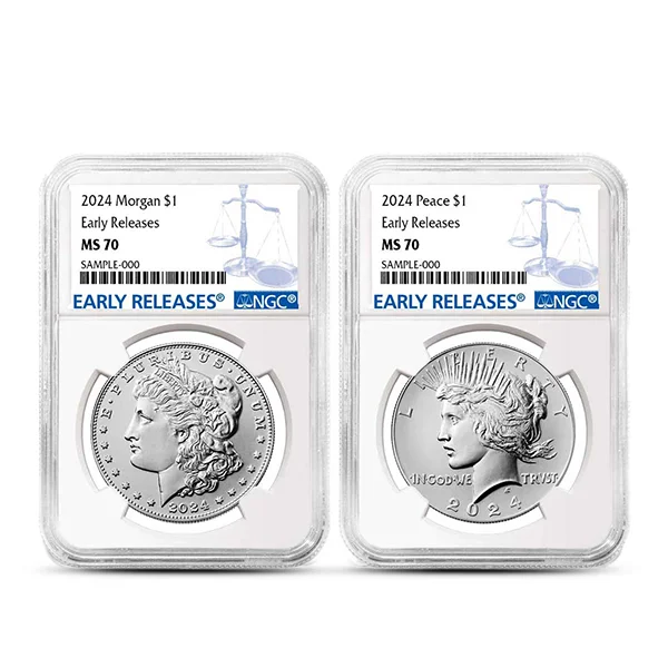 Buy the 2024 Peace Silver Dollar | Morgan Silver Dollar 2pc