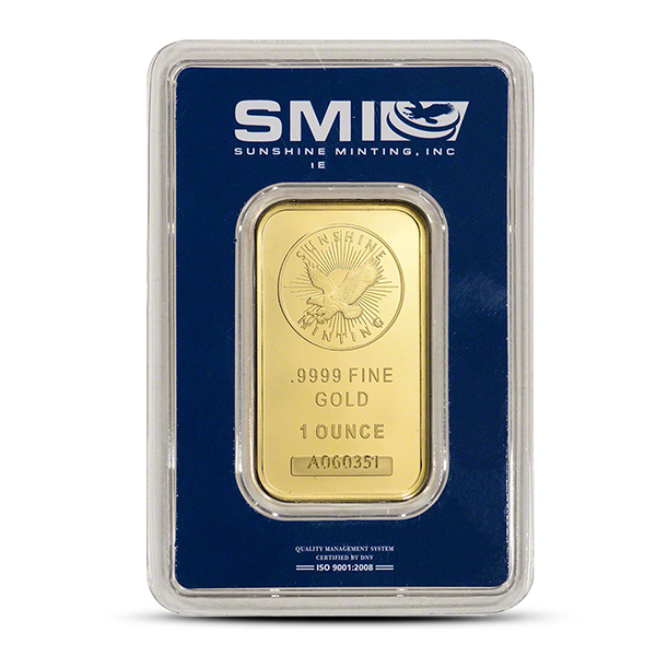 Buy the Sunshine Minting 1 oz Gold Bar (New w/ Assay