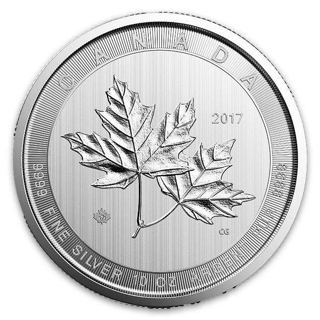 【定価：5,775円】マジックフェルト　遠赤外線パワー⭐大判⭐ 50☓110cm Buy 2017 10 Oz Canadian Silver 'Magnificent' Maple Leaf Coin