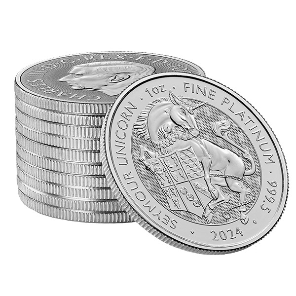 Buy the 2024 UK 1 Oz Platinum Royal Tudor Beasts The Seymour