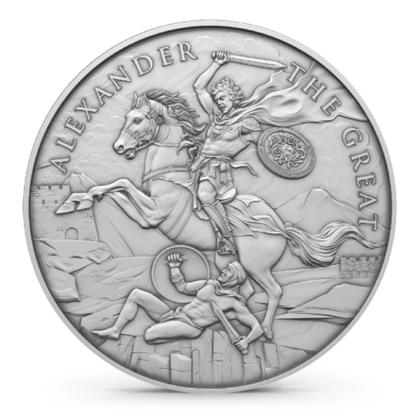 ●ALEXANDER THA GREAT 極レア 2023 2oz Niue Legendary Warriors: Alexander The Great .999