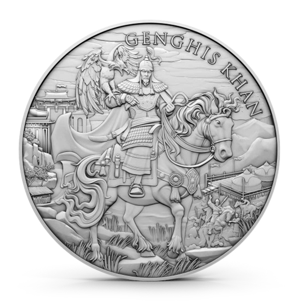 最新エルメス oz Troy 1 the Buy Genghis Round Silver Fine .999 Design Khan Nintendo Switch