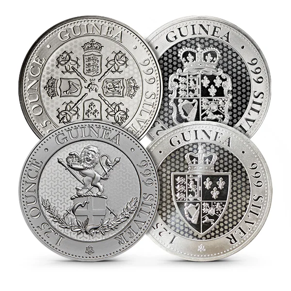 2022年 セントヘレナ 1,25オンス 東インド会社 記念銀貨 1,25oz Buy the St. Helena 1.25 Oz Silver Guinea (Random) @ Spot