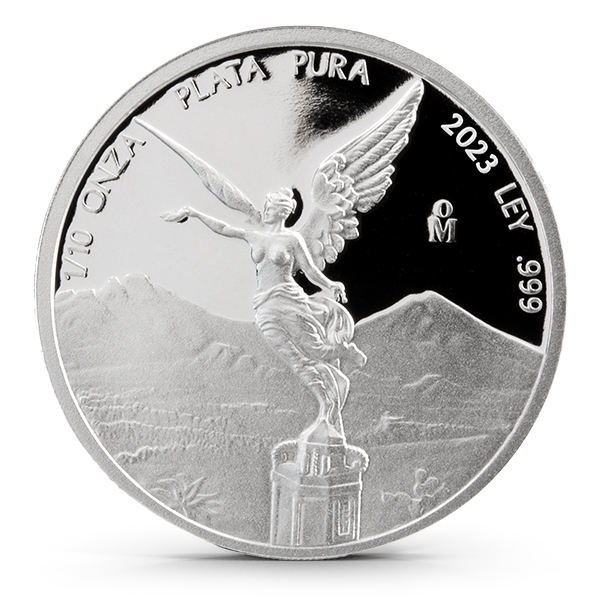 2023 1/10 Oz Mexican Silver Libertad Coin Proof BU - Monument Metals