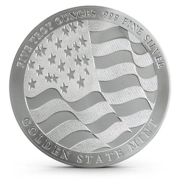 Buy the Golden State Mint 5 Oz Eagle Silver Round | Monument