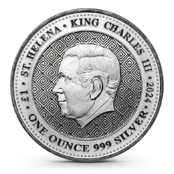 Buy 2024 1 oz St. Helena Shekel of Tyre Replica .999 Silver BU