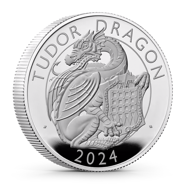 Buy the 2024 UK 2 Oz Proof Silver Tudor Beasts The Tudor Dragon