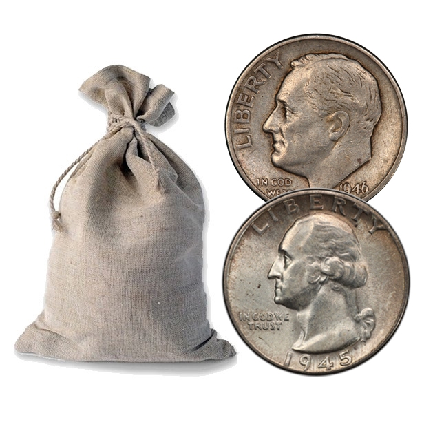 Silver coin bag